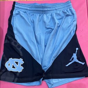 Jordan North Carolina Men's Light Blue and Navy Athletic Shorts